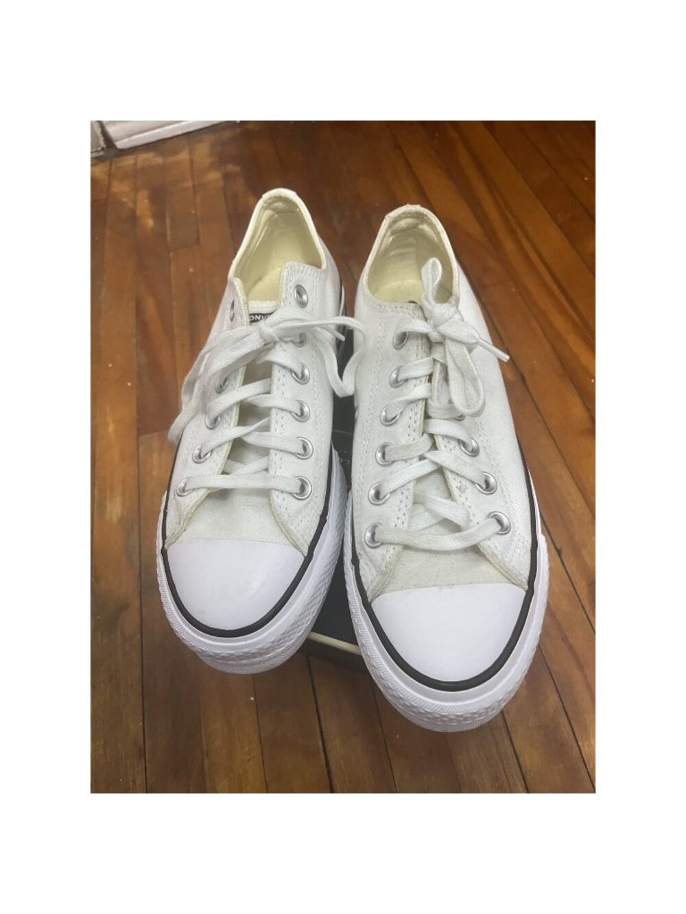 Converse Chuck Taylor All Star White Low Top Femme 7 — White/Black